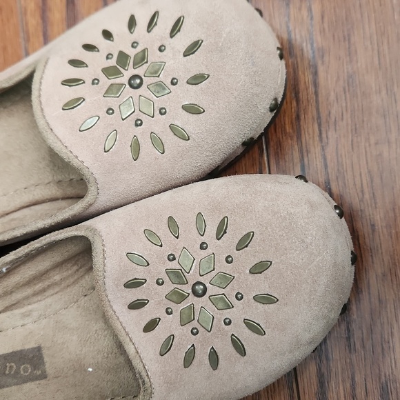 Ellemeno Light Brown Studded Slip On Mules - Picture 6 of 6